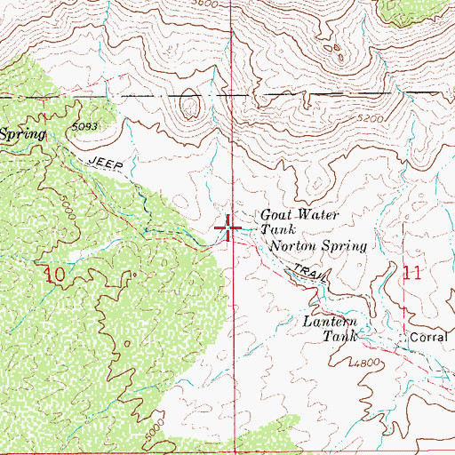 Topographic Map of Goat Water Tank, AZ