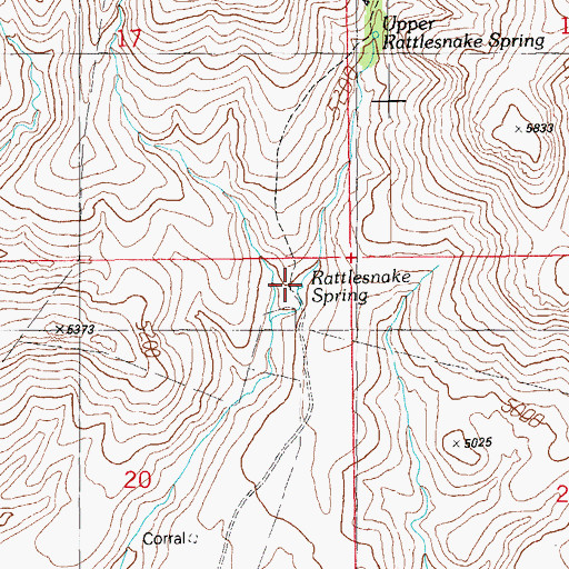 Topographic Map of Rattlesnake Spring, AZ