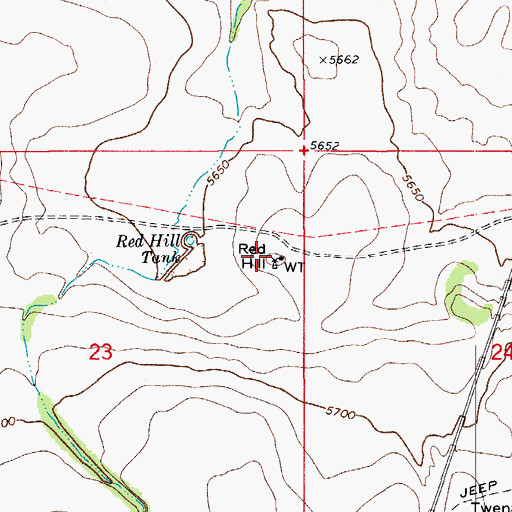 Topographic Map of Red Hill, AZ