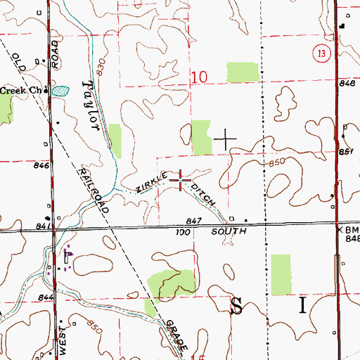 Topographic Map of Zirkle Ditch, IN