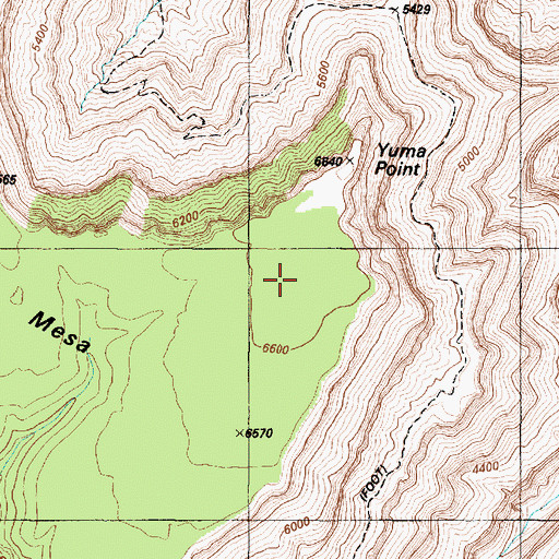 Topographic Map of Eremita Mesa, AZ