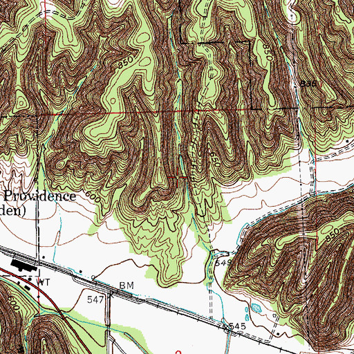 Topographic Map of William W Borden Elementary School, IN