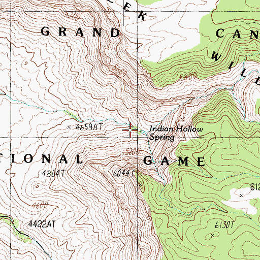 Topographic Map of Indian Hollow Spring, AZ