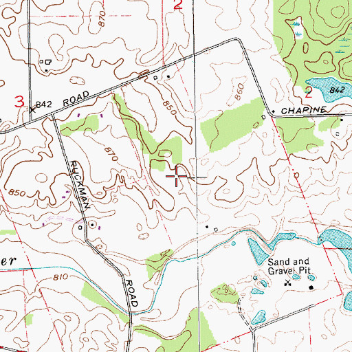 Topographic Map of Chapine Reserve, IN