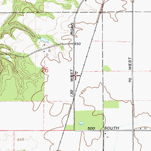 Topographic Map of Mackie, IN