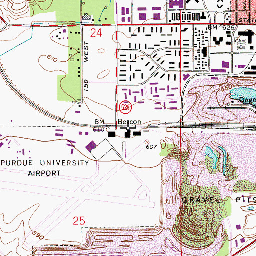 Topographic Map of Summit, IN