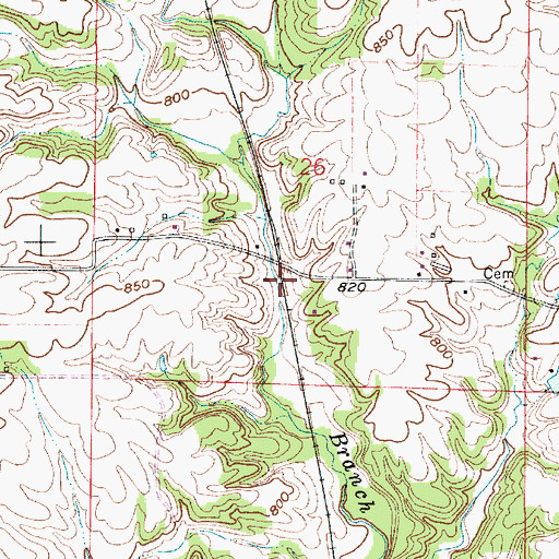 Topographic Map of Cary, IN