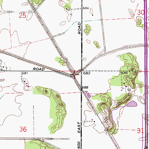 Topographic Map of Pembroke, IN