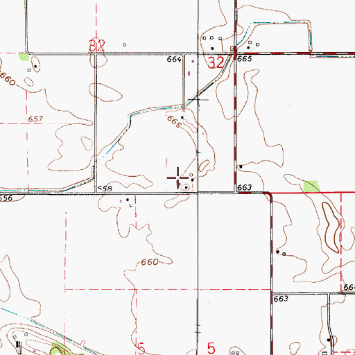 Topographic Map of South Marion, IN