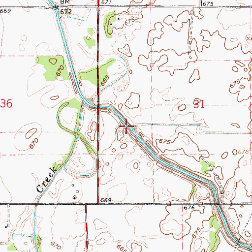 Topographic Map of Lony Tile, IN