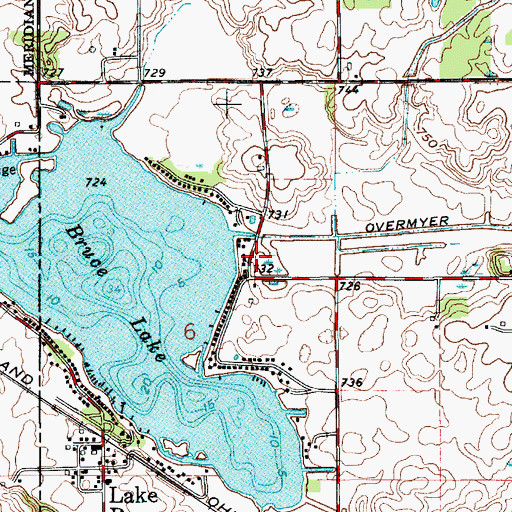 Topographic Map of Guise Park, IN