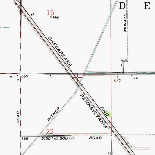 Topographic Map of Runnymede, IN