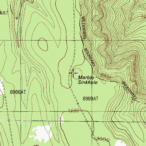 Topographic Map of Marble Sinkhole, AZ