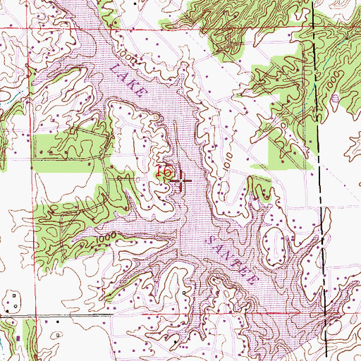 Topographic Map of Lake Santee, IN