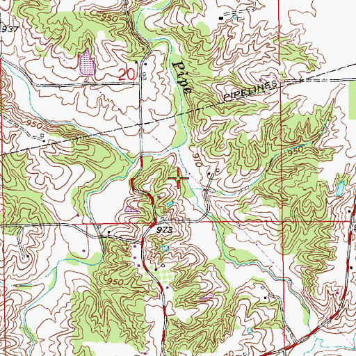 Topographic Map of Western Creek, IN