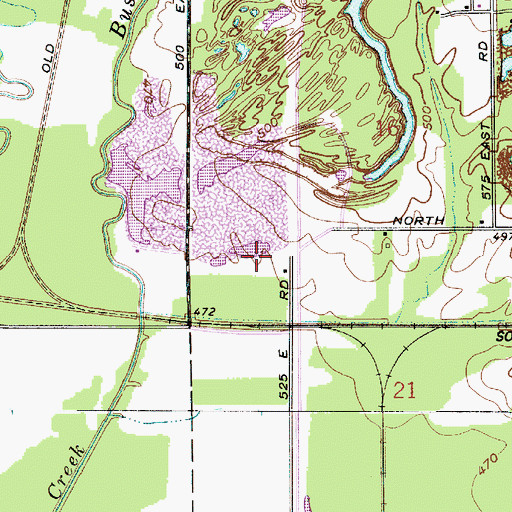 Topographic Map of Baker, IN