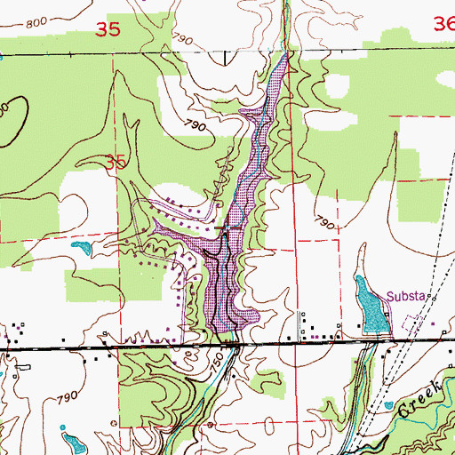 Topographic Map of Rider Lake, IN