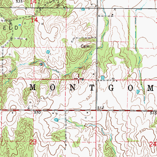 Topographic Map of Davy, IN