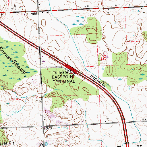 Topographic Map of Eastpoint Terminal, IN