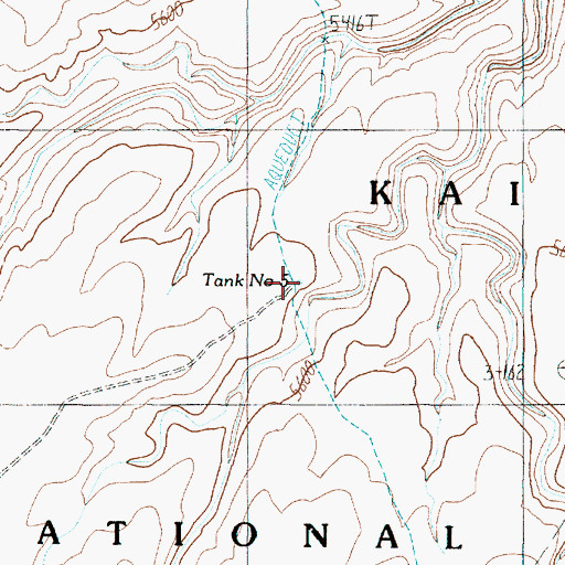 Topographic Map of Tank Number Five, AZ