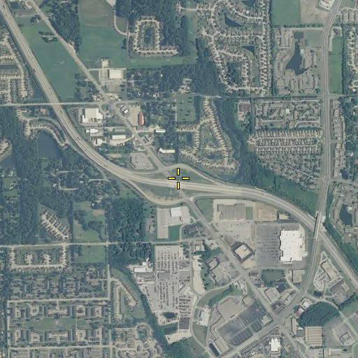 Aerial/Satellite Image of Interchange 121, IN