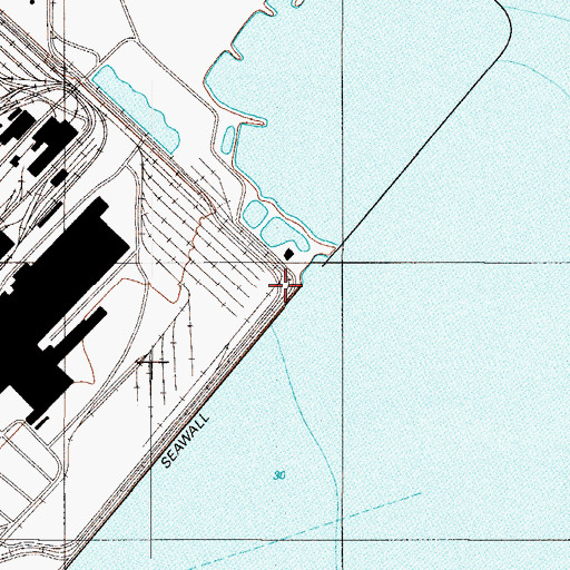 Topographic Map of Indiana Harbor East Bulkhead Light, IN