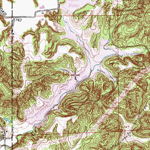 Topographic Map of Painted Hills Lake, IN