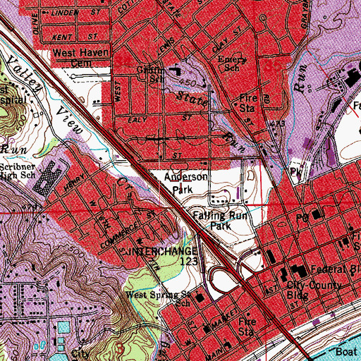 Topographic Map of Anderson Park, IN