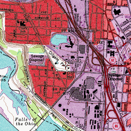 Topographic Map of Colgate Park, IN