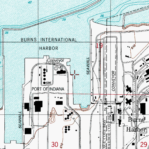 Topographic Map of East Harbor Arm, IN