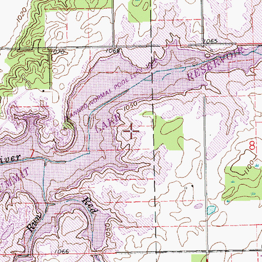 Topographic Map of Summit Lake Reservoir, IN