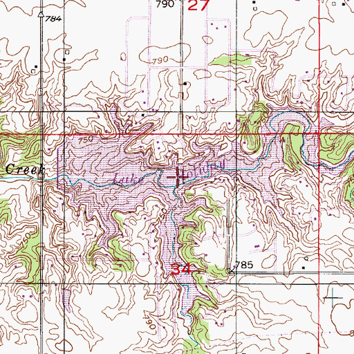 Topographic Map of Lake Holiday, IN