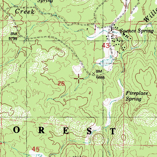 Topographic Map of Deep Spring, AZ
