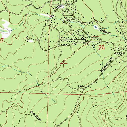 Topographic Map of Groom Creek Work Center, AZ