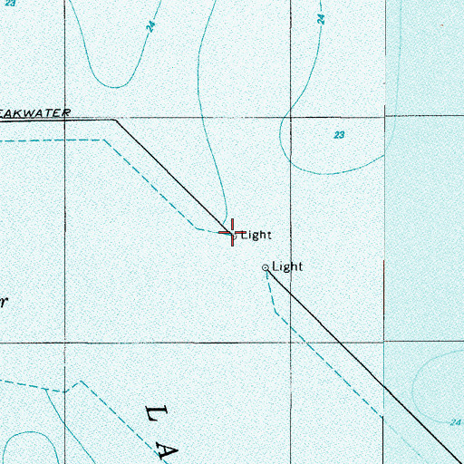 Topographic Map of Calumet Harbor Light, IN