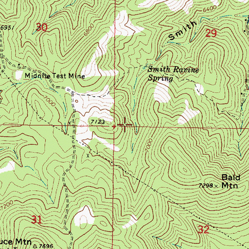 Topographic Map of Pear Spring, AZ