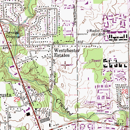 Topographic Map of WHMB-TV (Indianapolis), IN