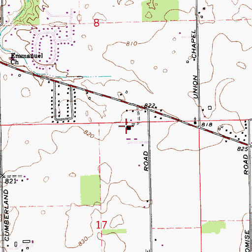 Topographic Map of WHMB-TV (Indianapolis), IN