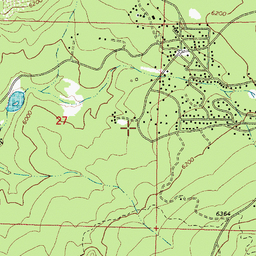 Topographic Map of Groom Creek Horse Camp, AZ