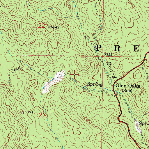 Topographic Map of White Rock Water, AZ