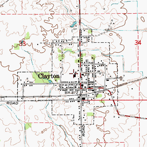 Topographic Map of Mill Creek East Elementary School, IN