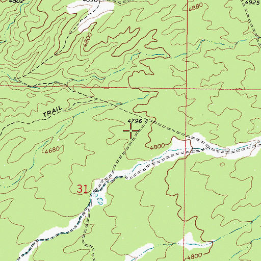 Topographic Map of Lee Spring, AZ