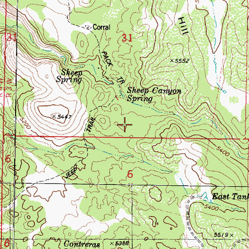 Topographic Map of Goat Camp, AZ