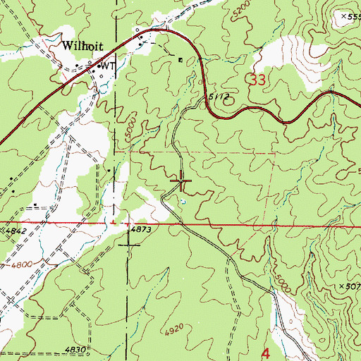 Topographic Map of Wilhoit Spring, AZ