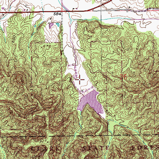 Topographic Map of Elk Creek Structure Number 7, IN