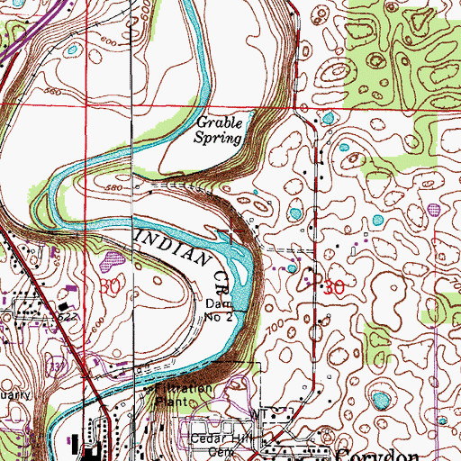 Topographic Map of Lake Number One, IN