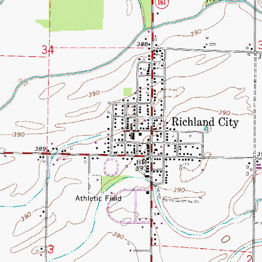 Topographic Map of Luce Elementary School, IN