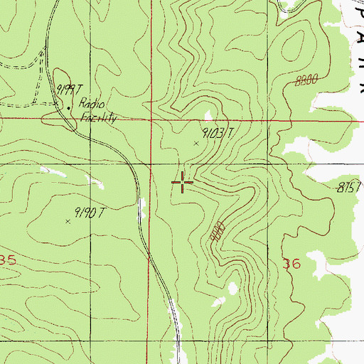 Topographic Map of Aspen Tank, AZ