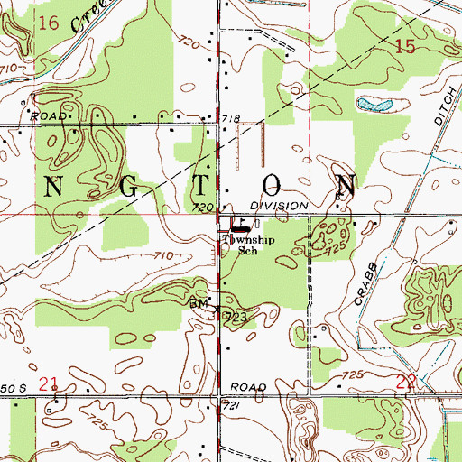 Topographic Map of Washington Elementary School, IN