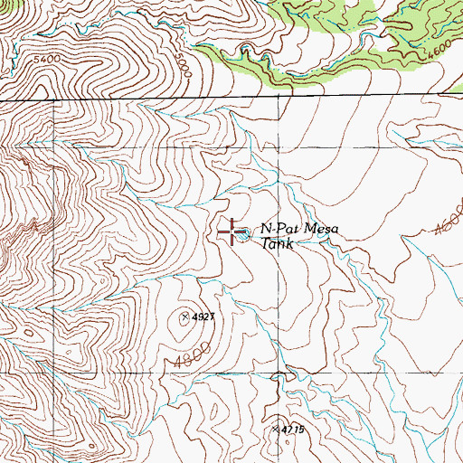 Topographic Map of Pat Mesa Tank, AZ